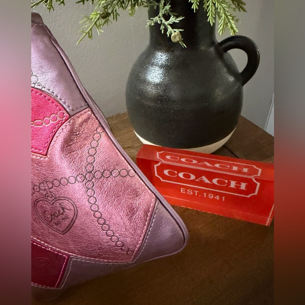 Coach Metallic Heart Crossbody Bag & Wallet & Wristlet - Picture 5 of 16